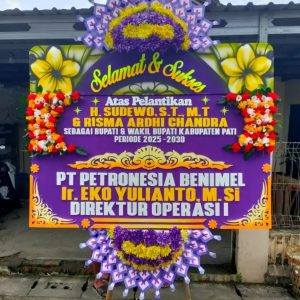 Karangan bunga selamat pelantikan